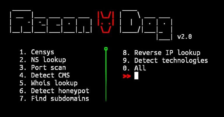 ReconDog install and usage commands