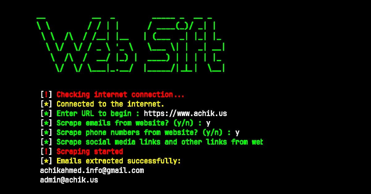 Website OSINT & Data Extraction Tool