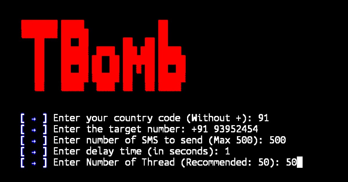 How to install and use tbomb in Termux