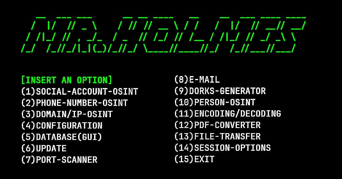 mr holmes Osint and reconnaissance tool