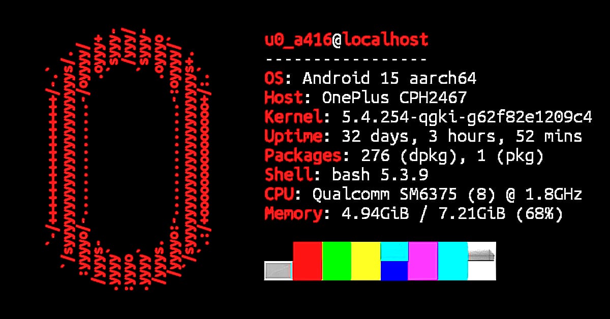Neofetch installation and usage commands
